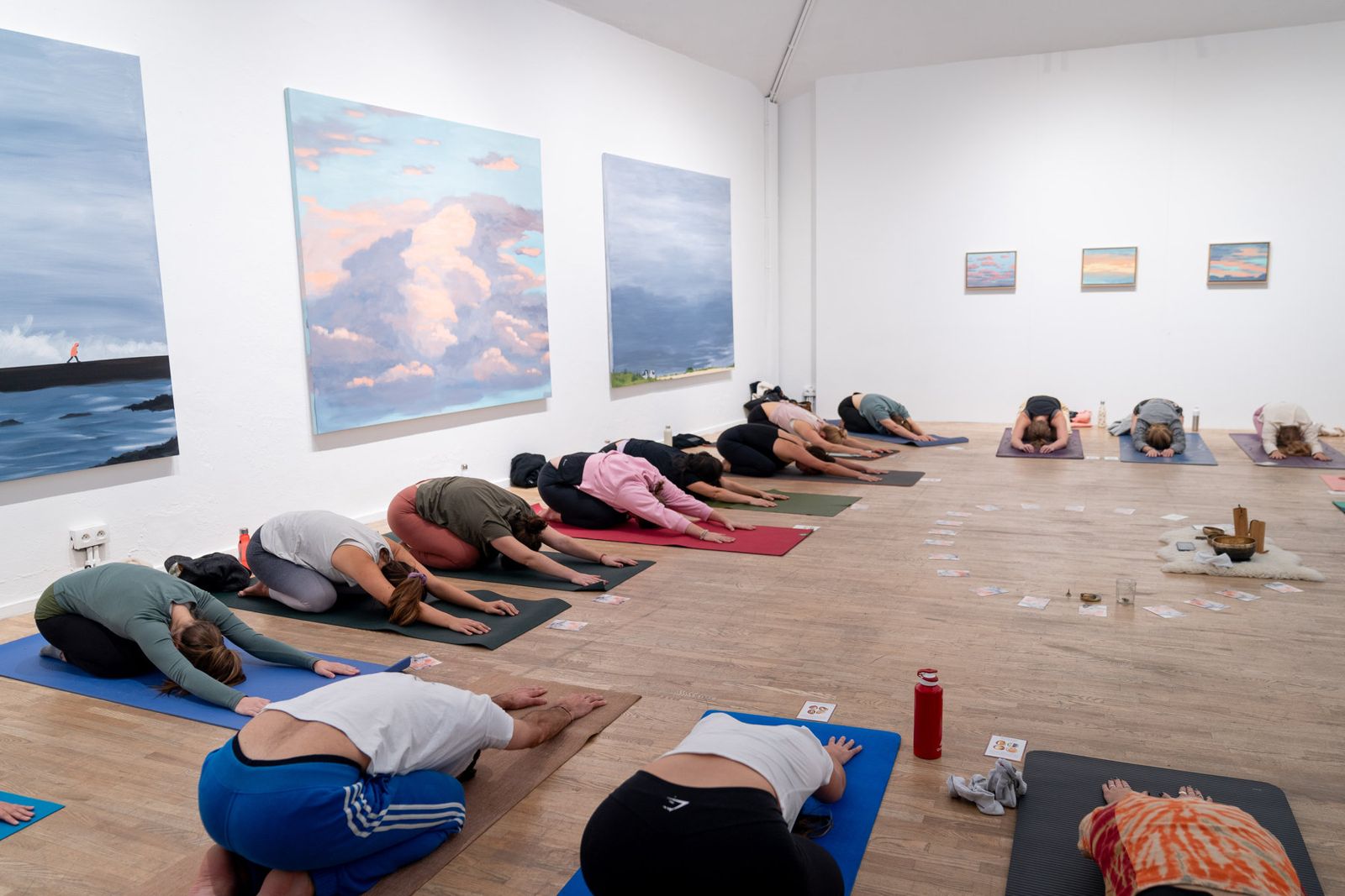 Hatha yoga class